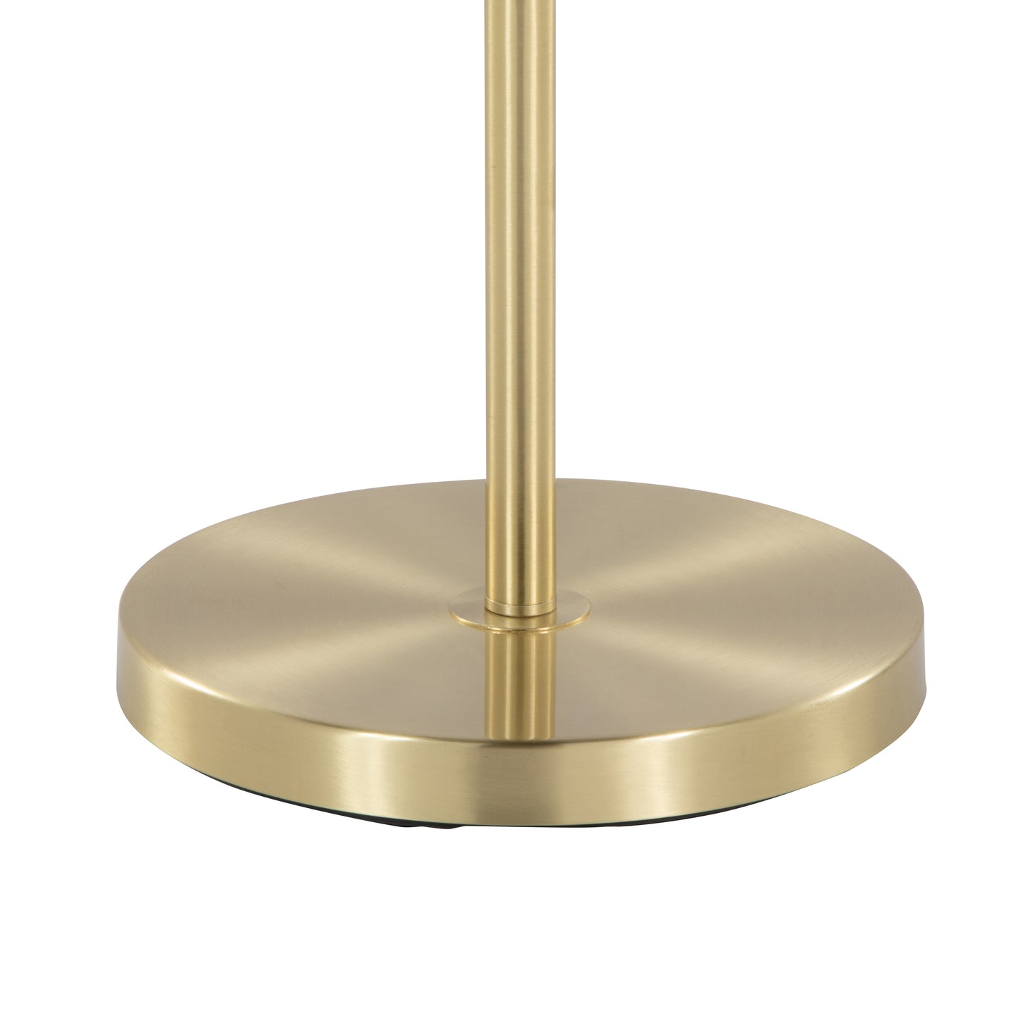 64-Inch Gold Metal Floor Lamp with Off-White Linen Shade