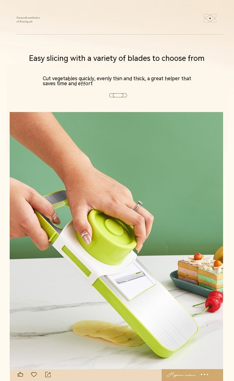 Multi-Function Vegetable Chopper with Stainless Steel Cutter and Storage