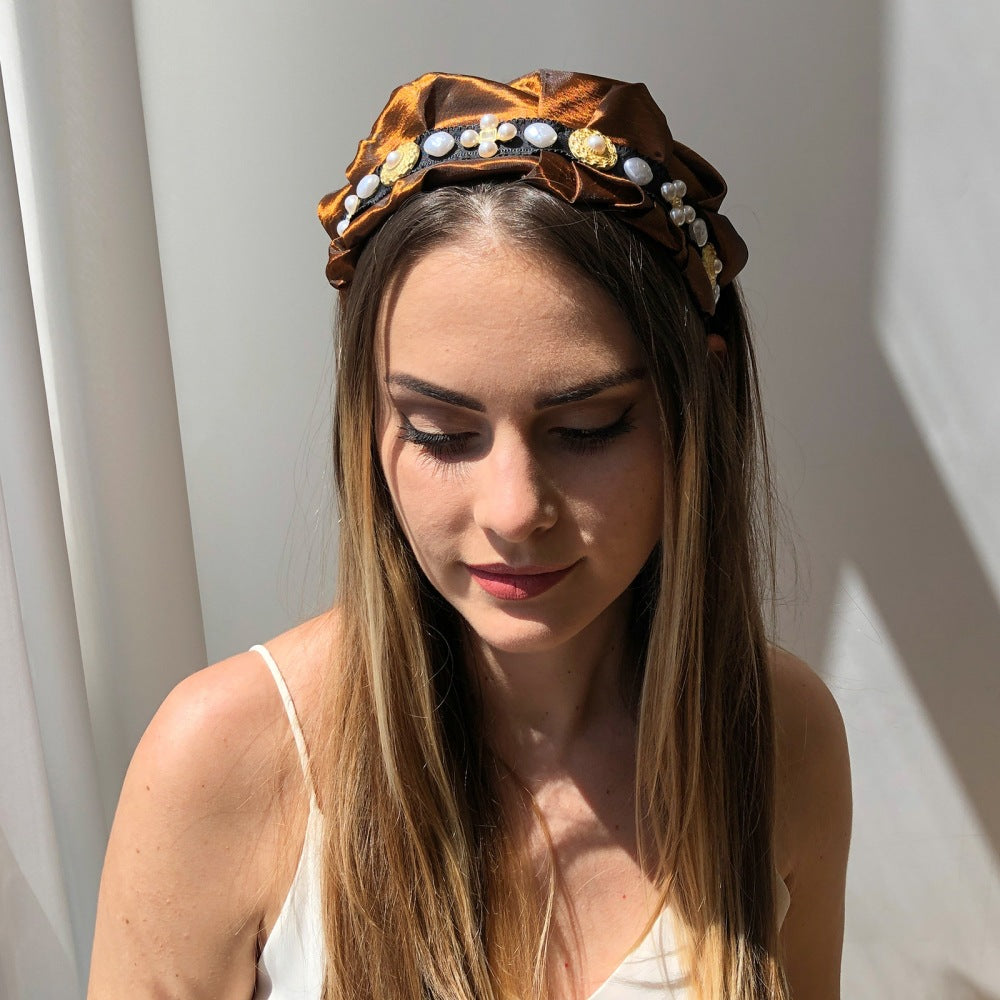 Retro Pearl Press Hair Headband