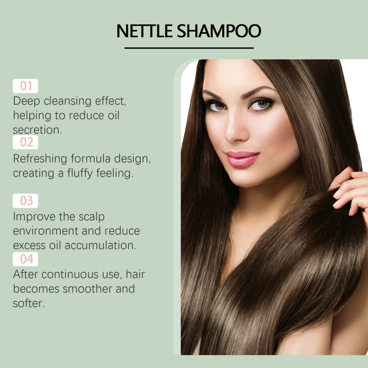 Nettle Grass Shampoo Improves Scalp Cleaning