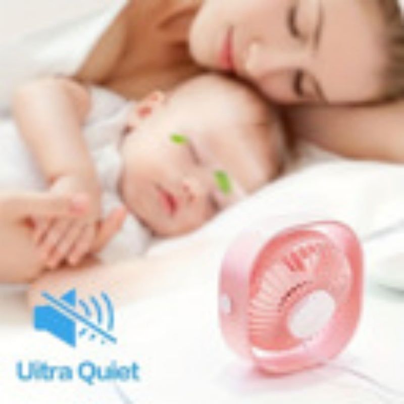 Rechargeable Desktop Mini Fan - Portable Quiet Office & Dorm Room Cooler