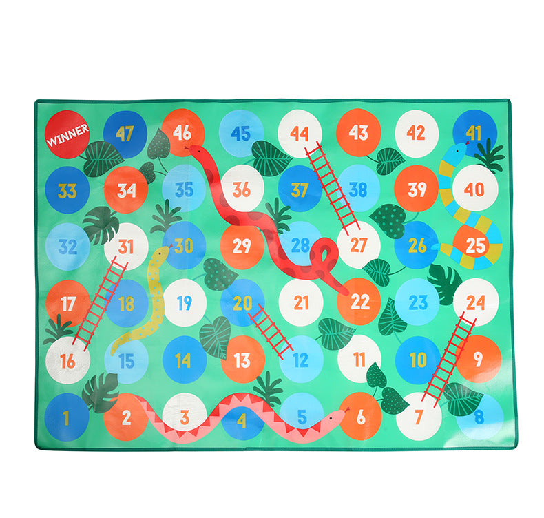 Baby Crawling Climbing Play Mat - Non-Slip Soft Fabric Baby Activity Puzzle - Green