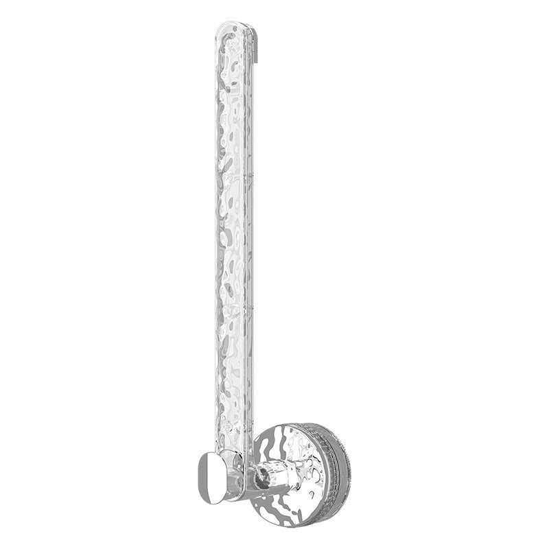 Wall-Mounted Storage Shelf with Strong Adhesive No Drilling Needed - Clear Silver/Gray