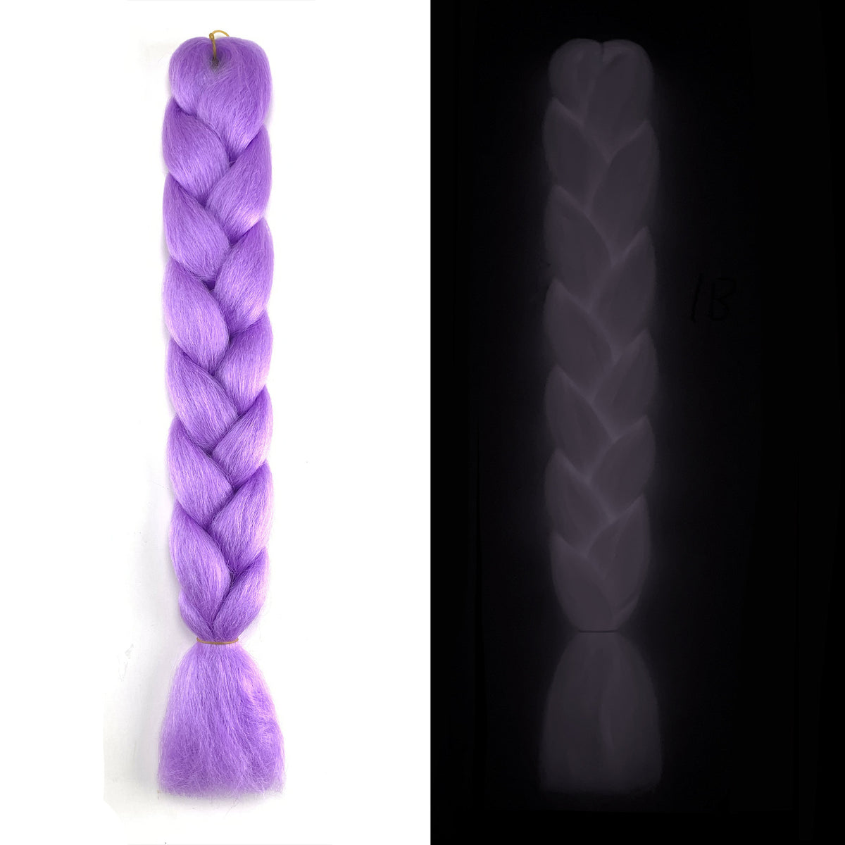 Fluorescent Chemical Fiber Wig Big Braid - Luminous Hair Weave with Color Options