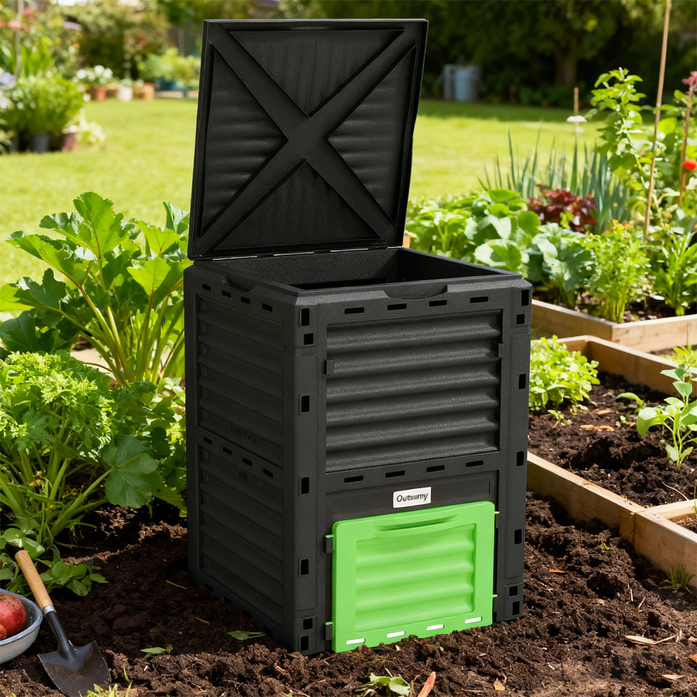 Garden Compost Bin 80 Gallon Outdoor Large Capacity Composter Fast