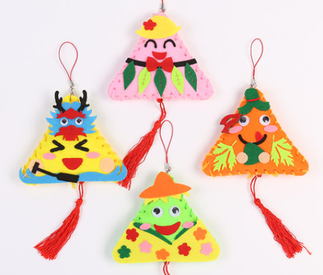 Dragon Boat Festival Handmade Model Kit with 3D Dragon Boat and Decor - DIY Craft
