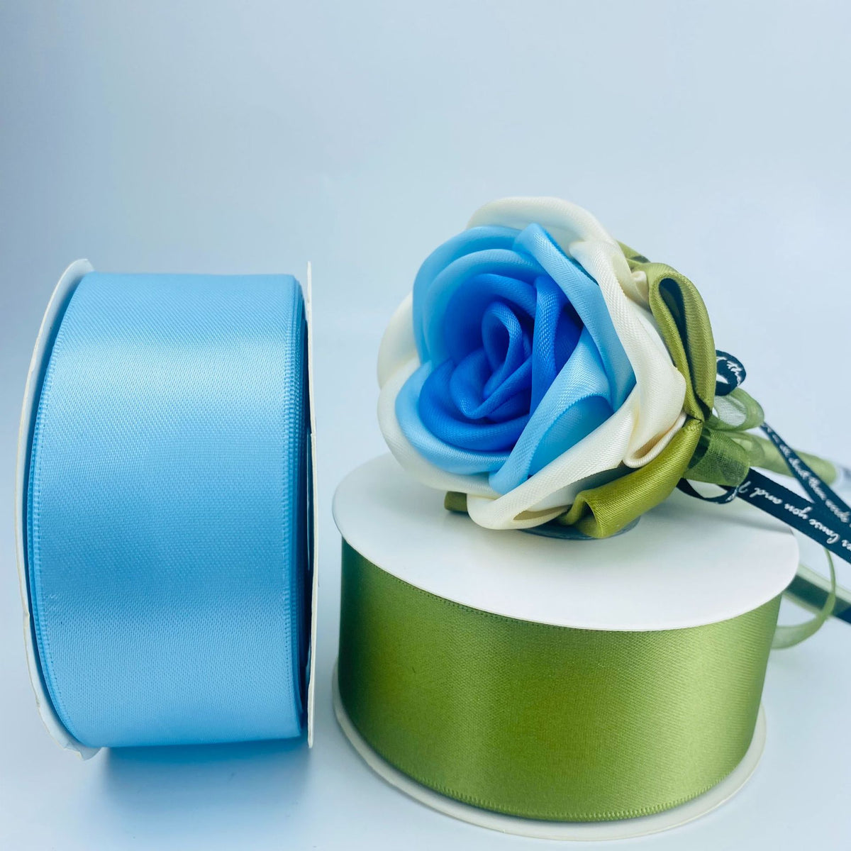 Double-Sided Bright Thickened Polyester Ribbon for Gift Bouquets - 25 Yards