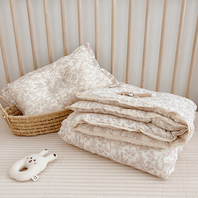 Summer Cotton Quilt Set with Floral Patterns - Multiple Sizes & Styles