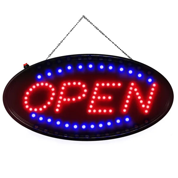 LED Open Sign Neon Light with Motion & Static Modes for Business