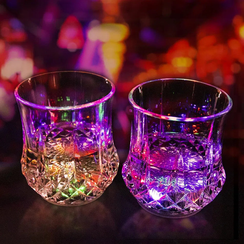 Light Up Shot Glasses - Multicolor LED Drinking Cups (2 Pack)