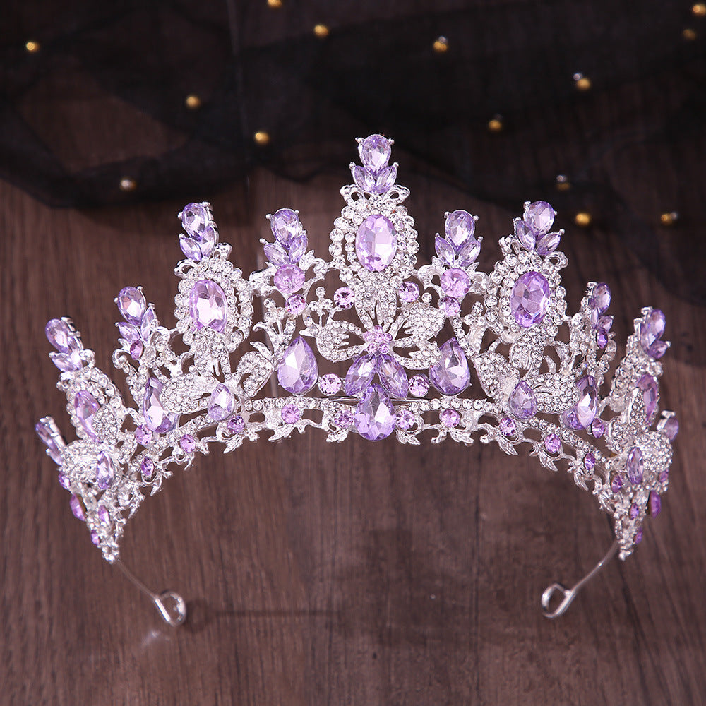 Luxury Bridal Crown Headpiece with Crystal Cross Design for Wedding & Special Occasions