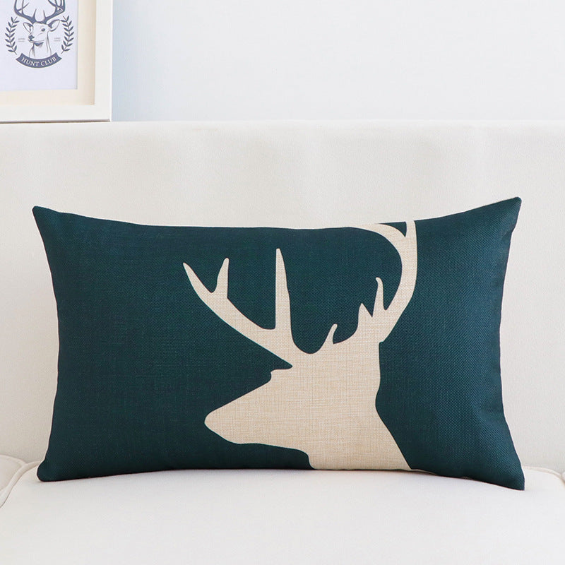 Cushion Car and Office Chair Pillow Cover 30x50cm - Long Shape, Cotton Linen Blend