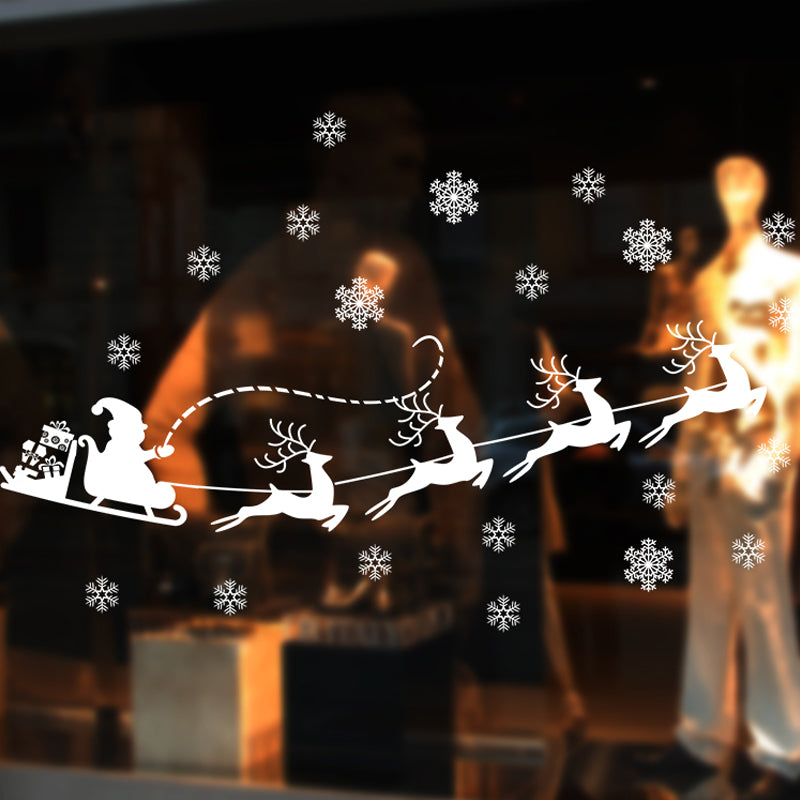 Festive Glass Window Stickers for Holiday Decor - Christmas Festival Decorations