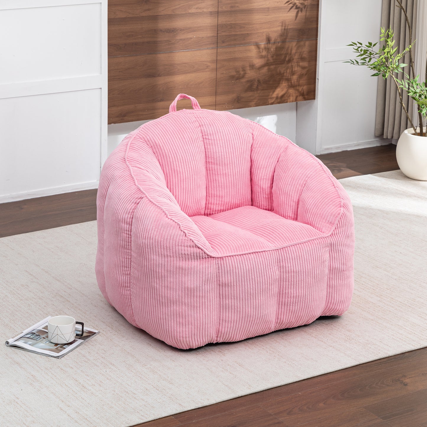 Giant Bean Bag Chair Sofa For Teens, Comfy Corduroy Large Chairs With