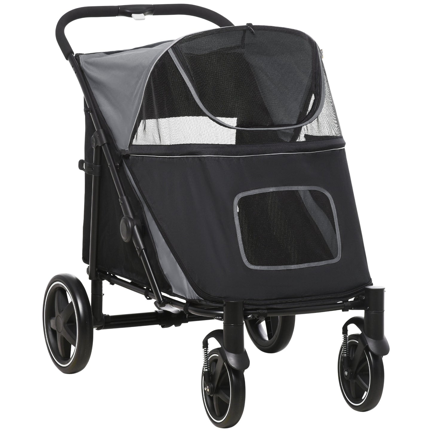 Foldable Dog Stroller for Large & Medium Dogs up to 66 Lbs. with Mesh Window