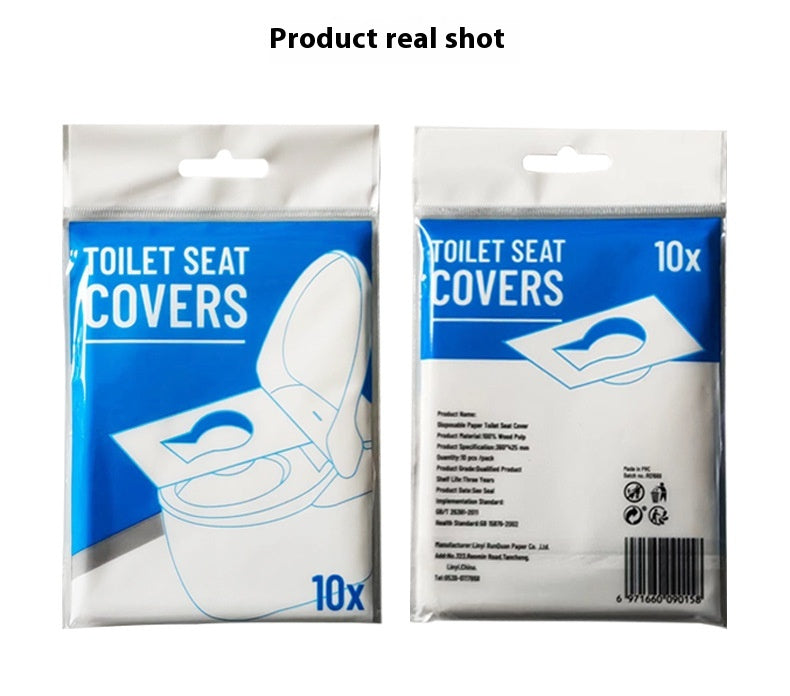 Disposable Portable Toilet Mat 36x42.5cm Blue 10 Pieces Pack