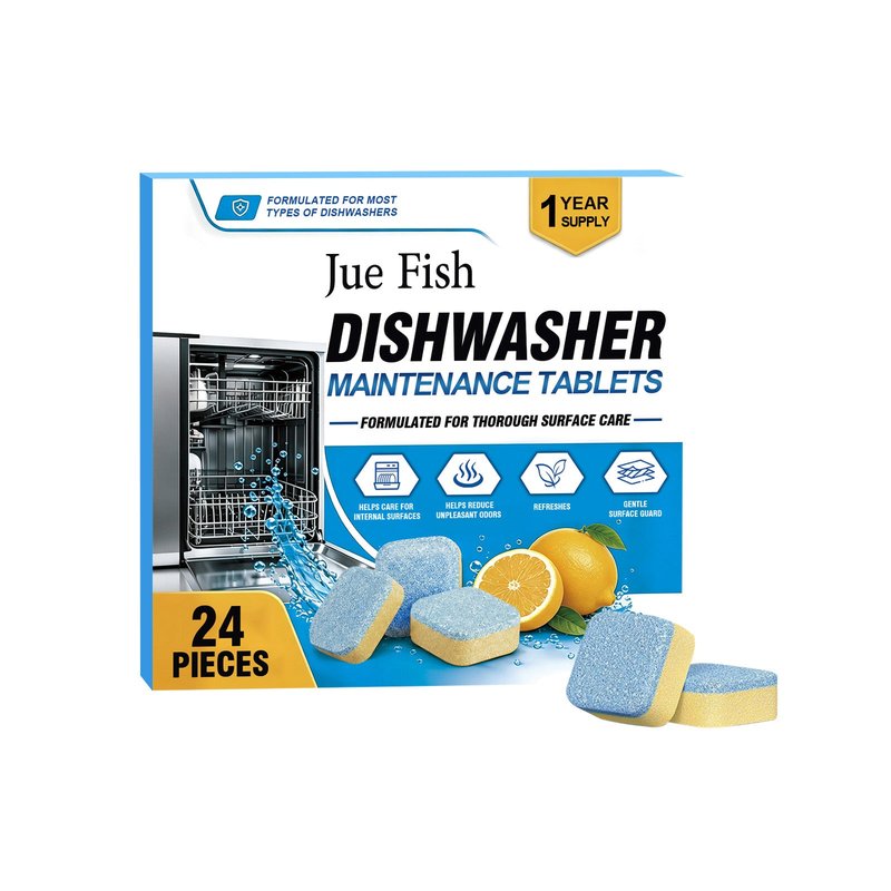 Dishwasher Cleaner 24 Pieces - Removes Stains and Grime from Kitchenware