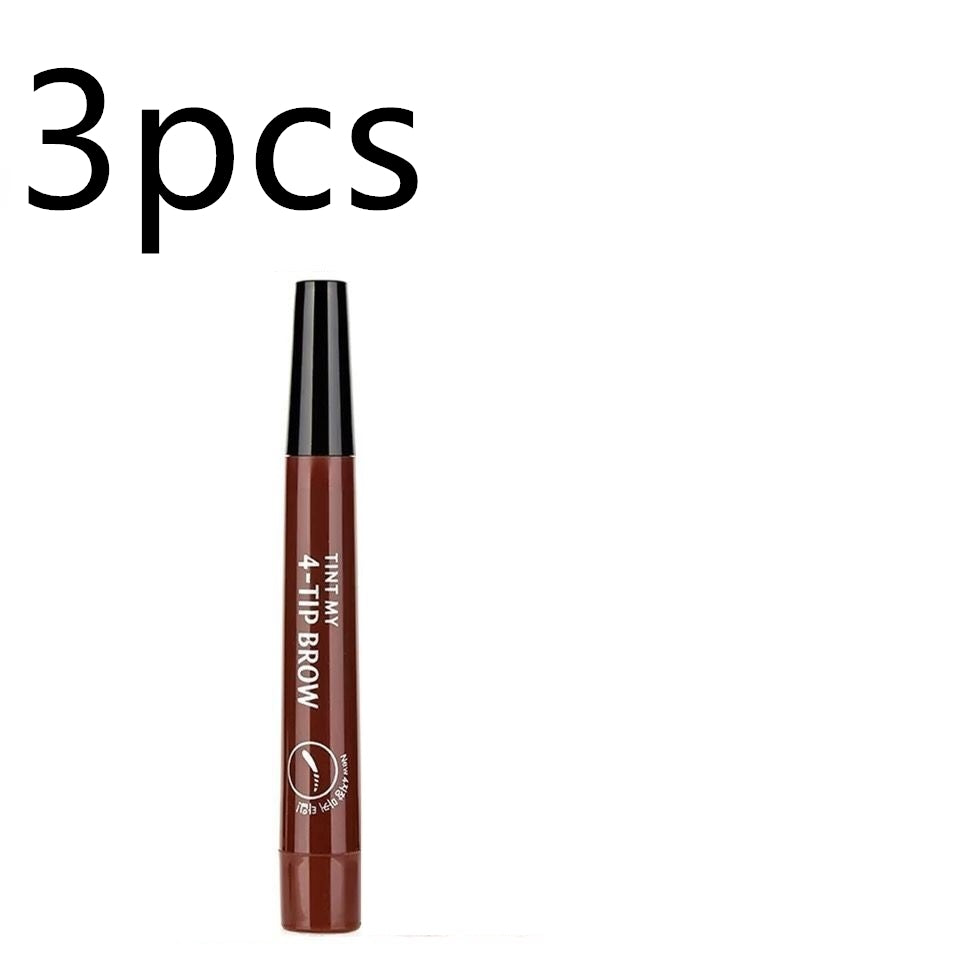 Four-Forked Water Eyebrow Pencil Multi-Head Makeup Eyebrow Shaping Tool - Multiple Colors