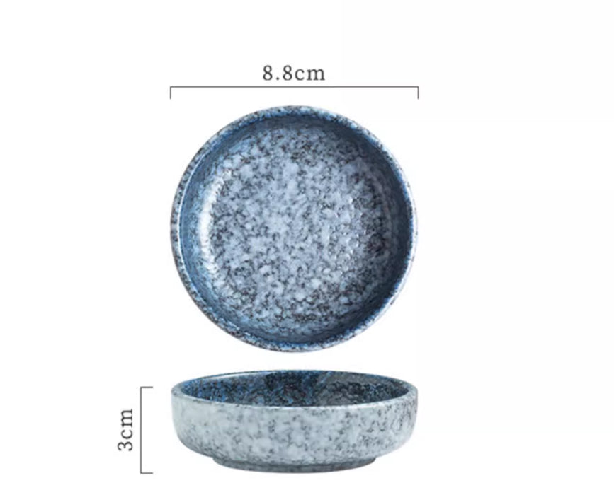 Ceramic Sauce Dish - Nordic Style Porcelain Round Plate for Kitchen, 3.5 Inches