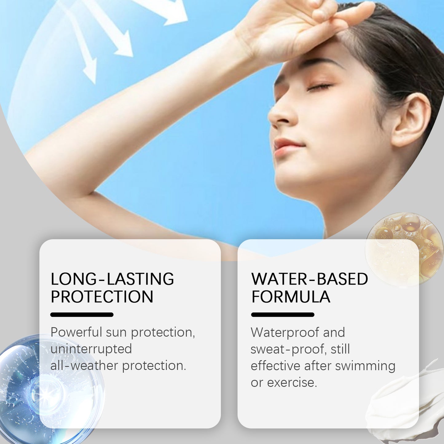 Moisturizing Sun Protection Cream - UVA & UVB Waterproof Face Care
