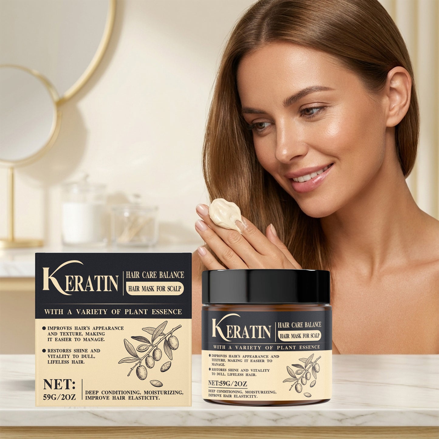 Keratin Hair Treatment Mask 59G - Deep Nourishing Hair Mask