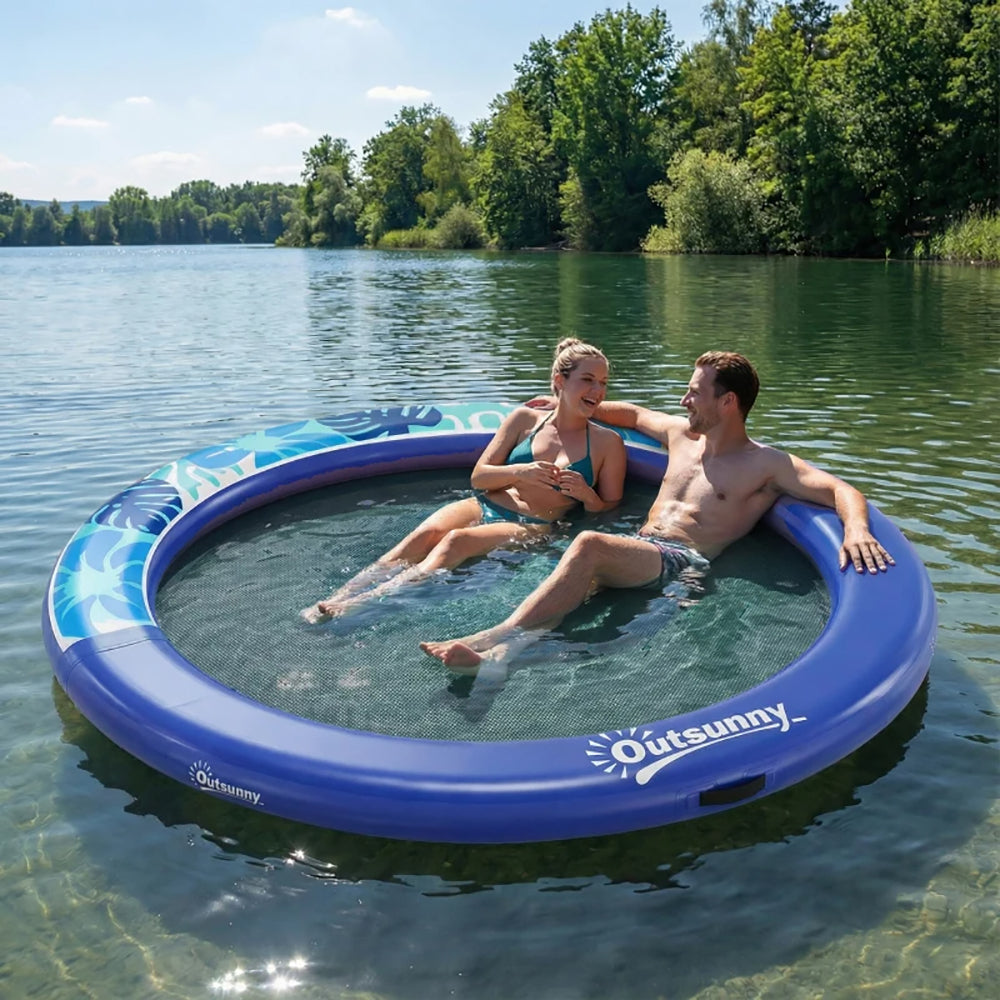 8FT Inflatable Water Hammock - Thick Plastic Floating Dock