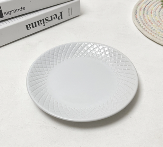 8-Inch Ceramic Plate Set for Kitchen Storage - Multiple Styles