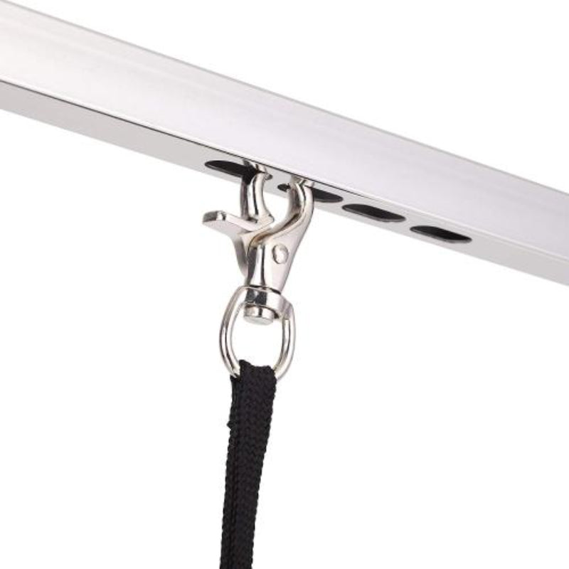 Dog Grooming Table with Stainless Steel Frame Rubber Surface Adjustable Arm