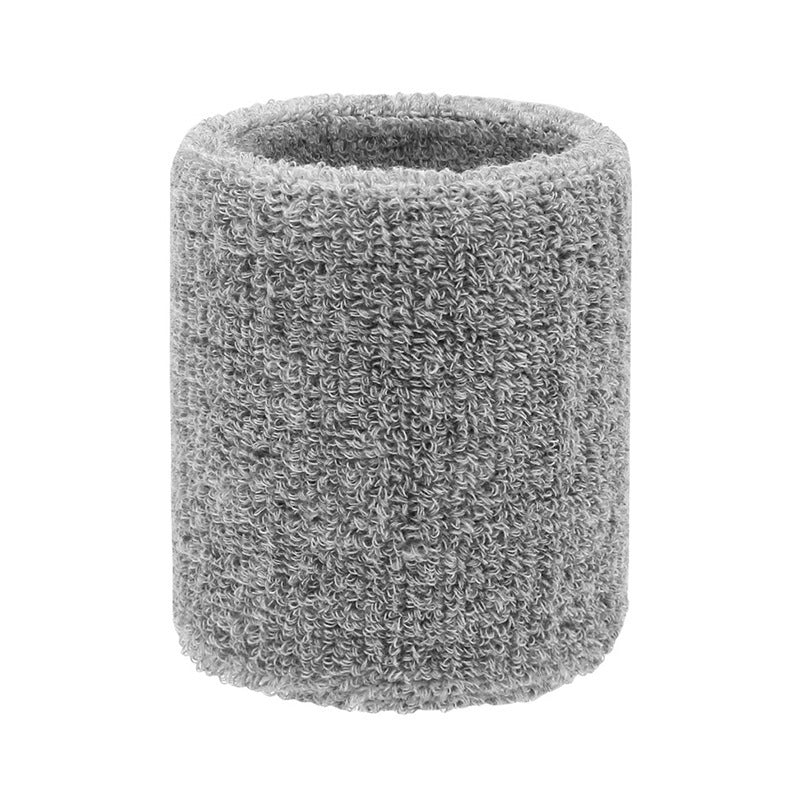 Sweat-Wicking Wristband for Sports - Light Gray 8x8cm