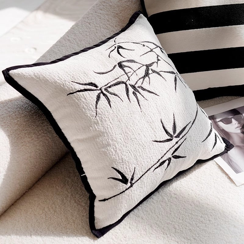 Modern Black and White Decorative Throw Pillow Cover Set - Various Styles and Sizes