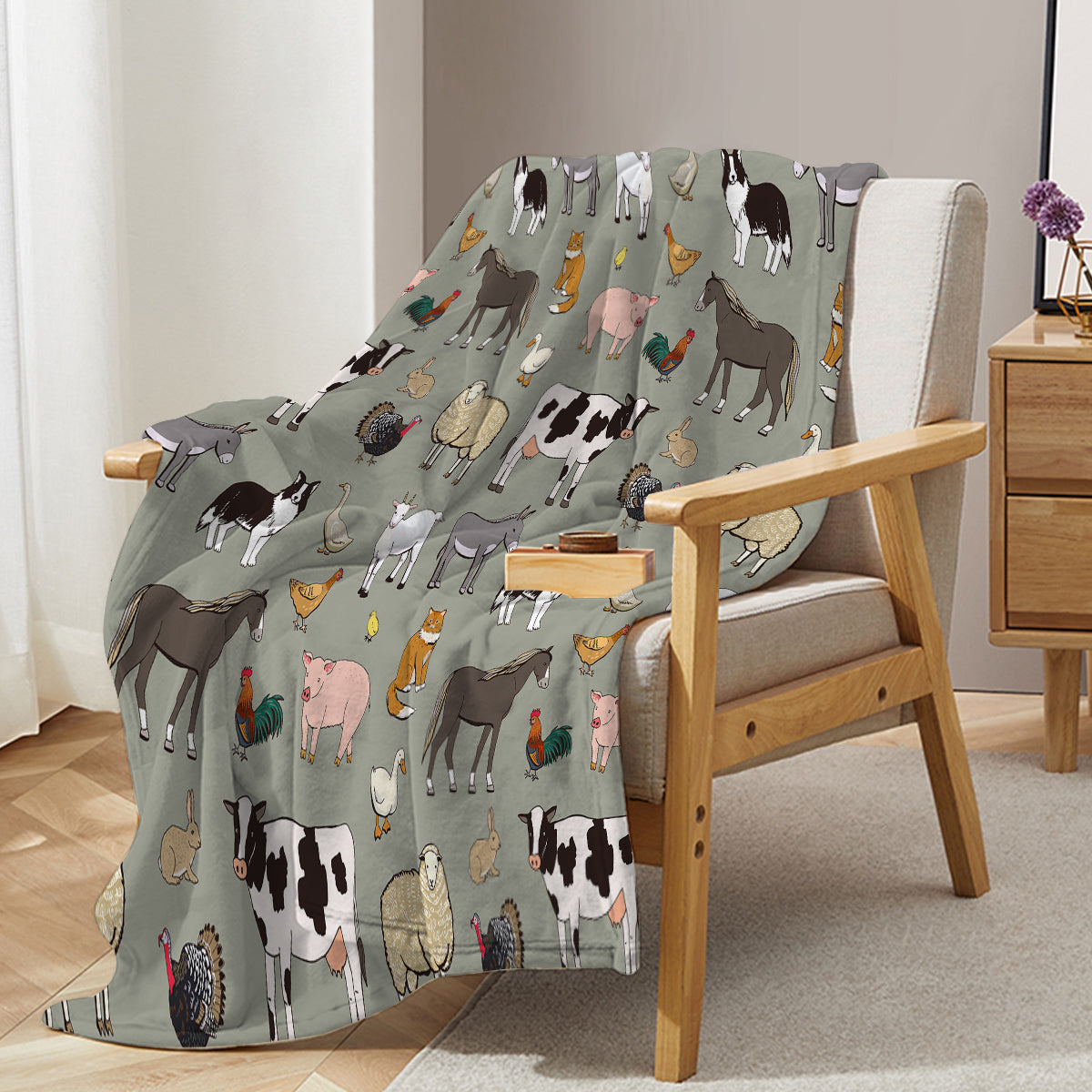 Soft Animal Print Blanket - Durable Flannel Velvet, Multiple Sizes