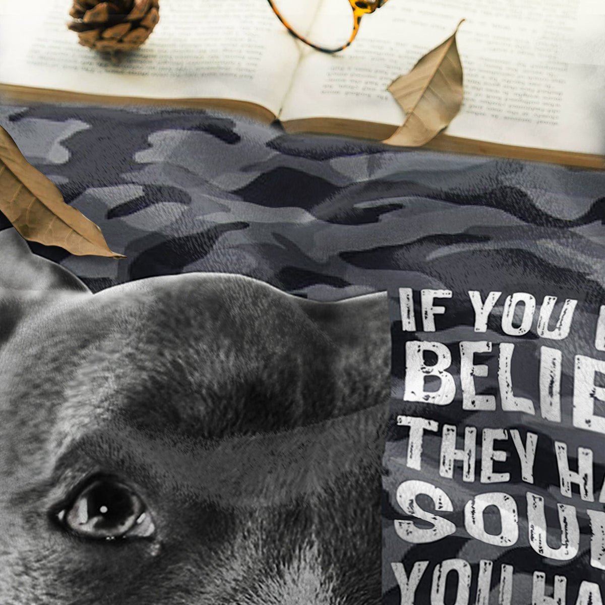 Gray Camouflage Flannel Throw Blanket - 60x80 Inches