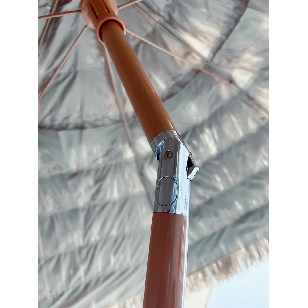 8' Thatch Patio Tiki Umbrella - Brown Hawaiian Beach Shade