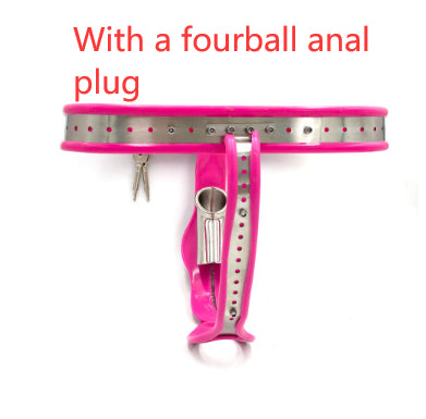 Unisex Stainless Steel T Chastity Lock Belt for Men and Women - Multiple Colors