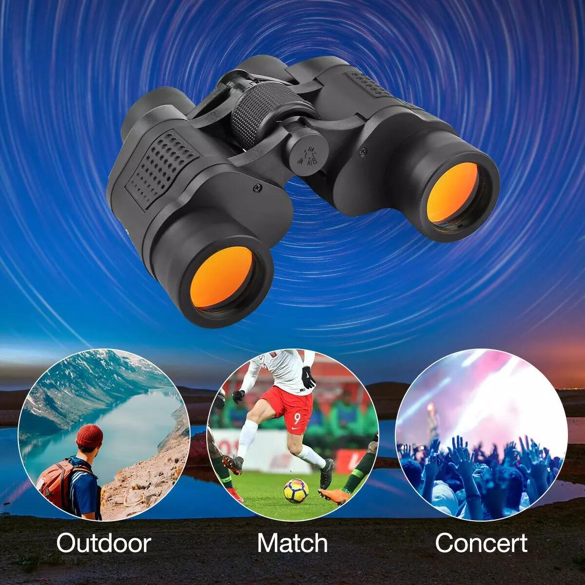 High-Power Binoculars for Bird Watching and Outdoor Sports - Black
