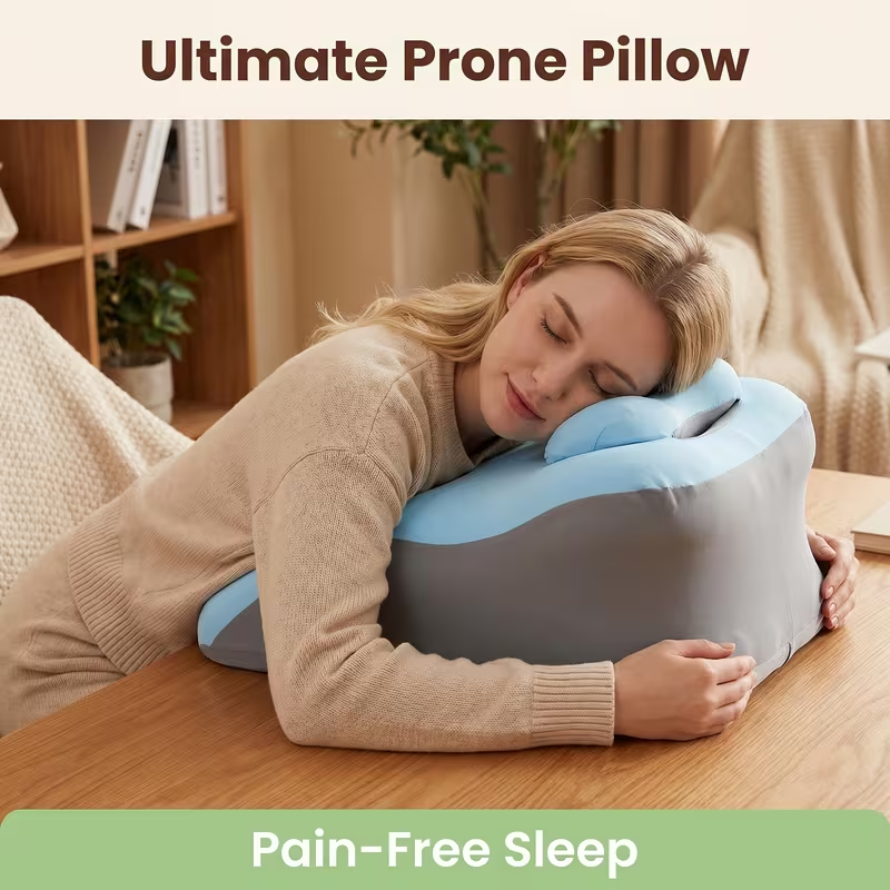 Ergonomic Cotton Pillow - Breathable Back Support for Side & Back Sleepers
