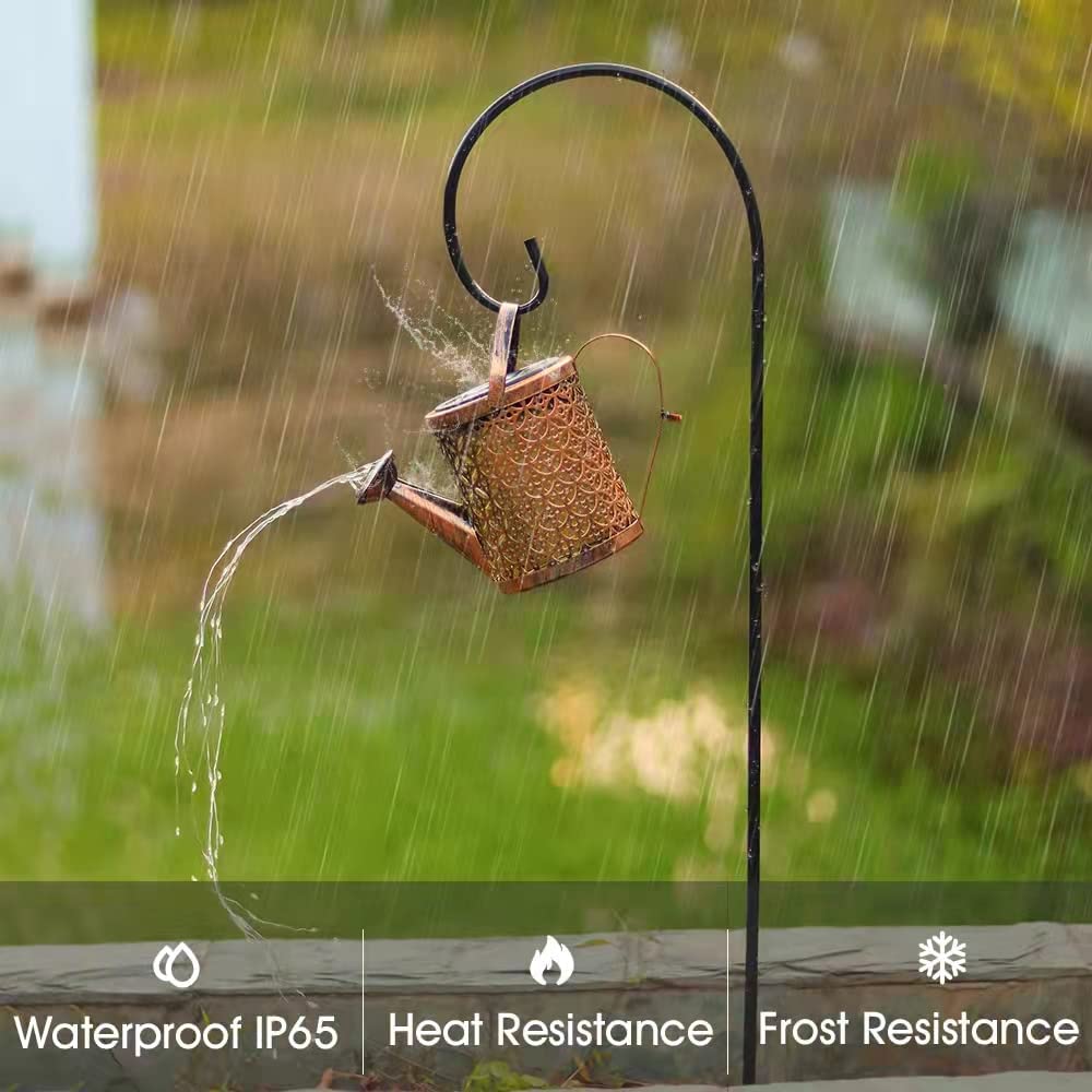 Solar Watering Can Garden Lights - Outdoor Pathway Lawn Decor, 2-Pack