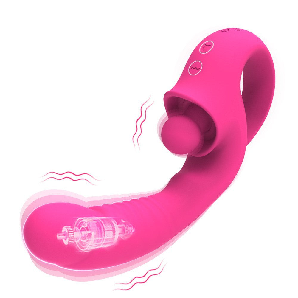 2 in 1 Liquid Silicone G Spot Vibrator with 10 Modes - Sex Toy for Women