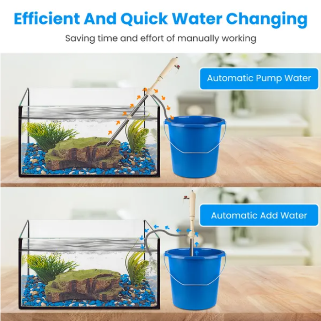 Electric Aquarium Gravel Cleaner Kit - Multi Functional Fish Tank Maintenance Tool