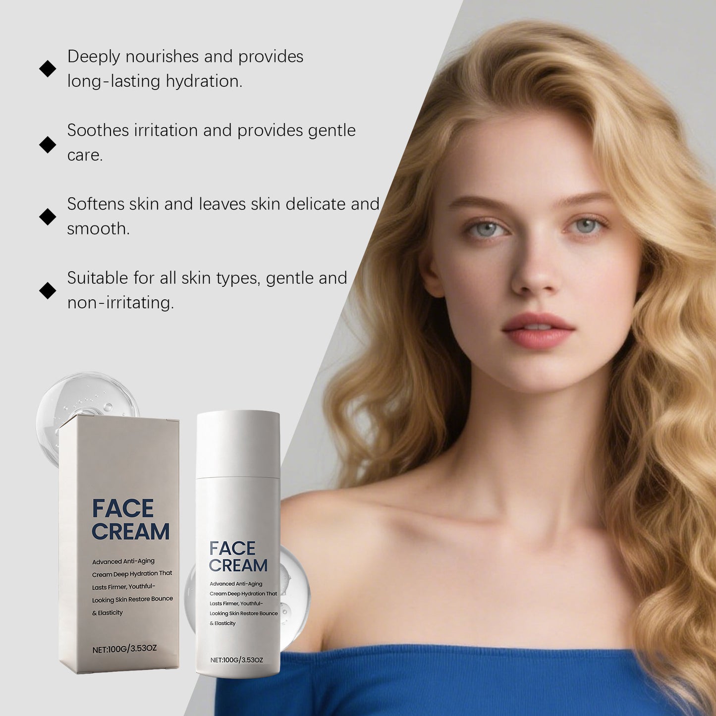 Nourishing Firming Moisturizing Facial Cream - 100g Hydrating Skin Care
