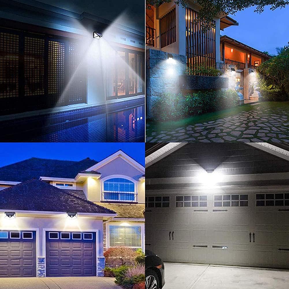 2-Pack Solar LED Wall Lights - Outdoor Garden & Patio Lighting