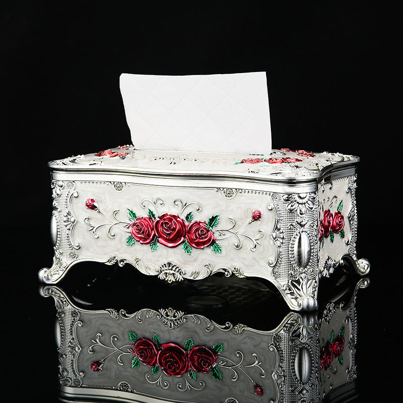 Luxury Retro Paper Extraction Box with Waterproof Acrylic Finish - Multiple Colors