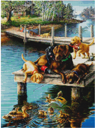 Diamond Painting Animal Art Kit - Square & Round Diamond Embroidery for Home Decor