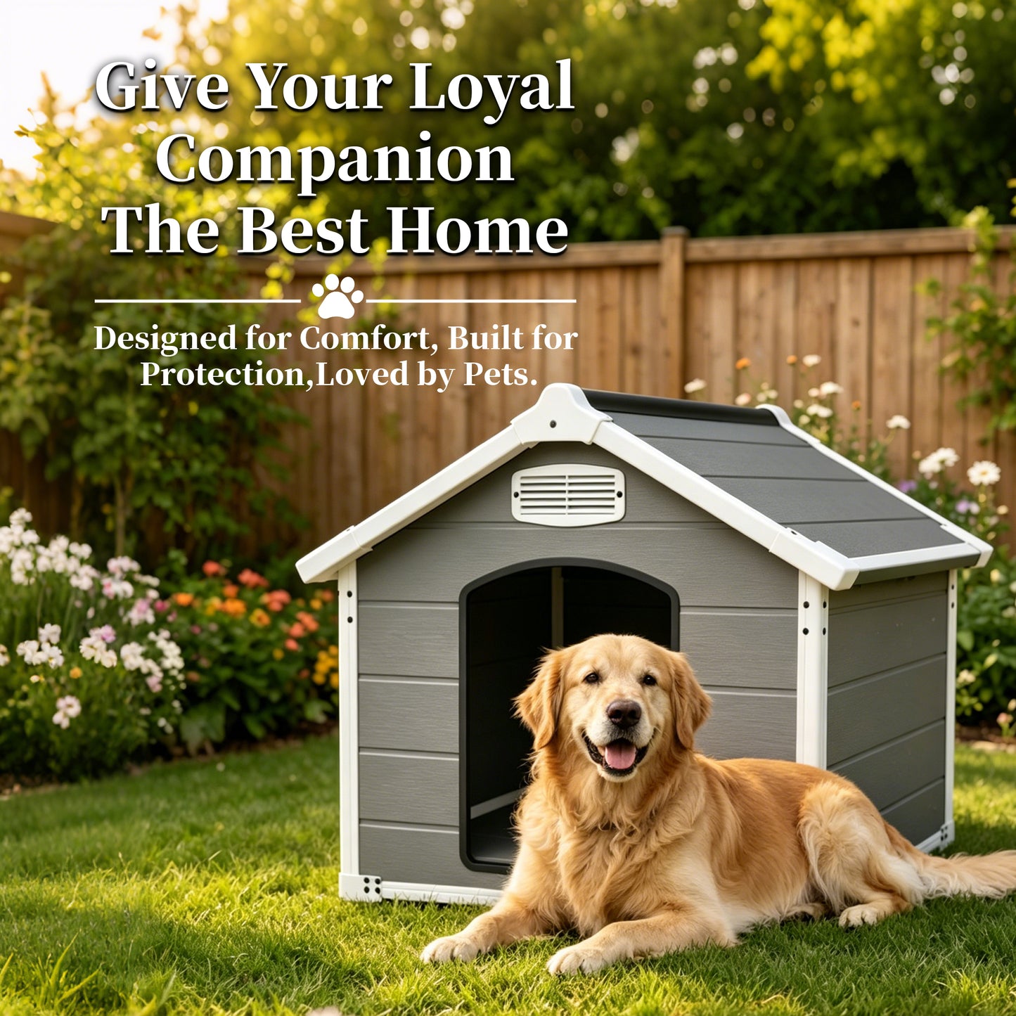 Large Dog House for Large Breeds - Waterproof & Heavy Duty