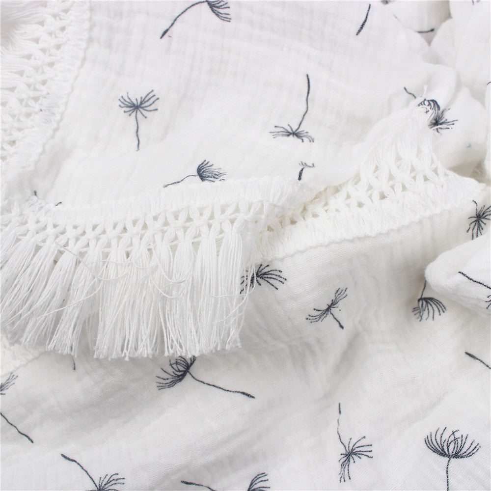 Children's Cotton Tassel Blanket - Baby Bedding 100x120cm, Multiple Colors