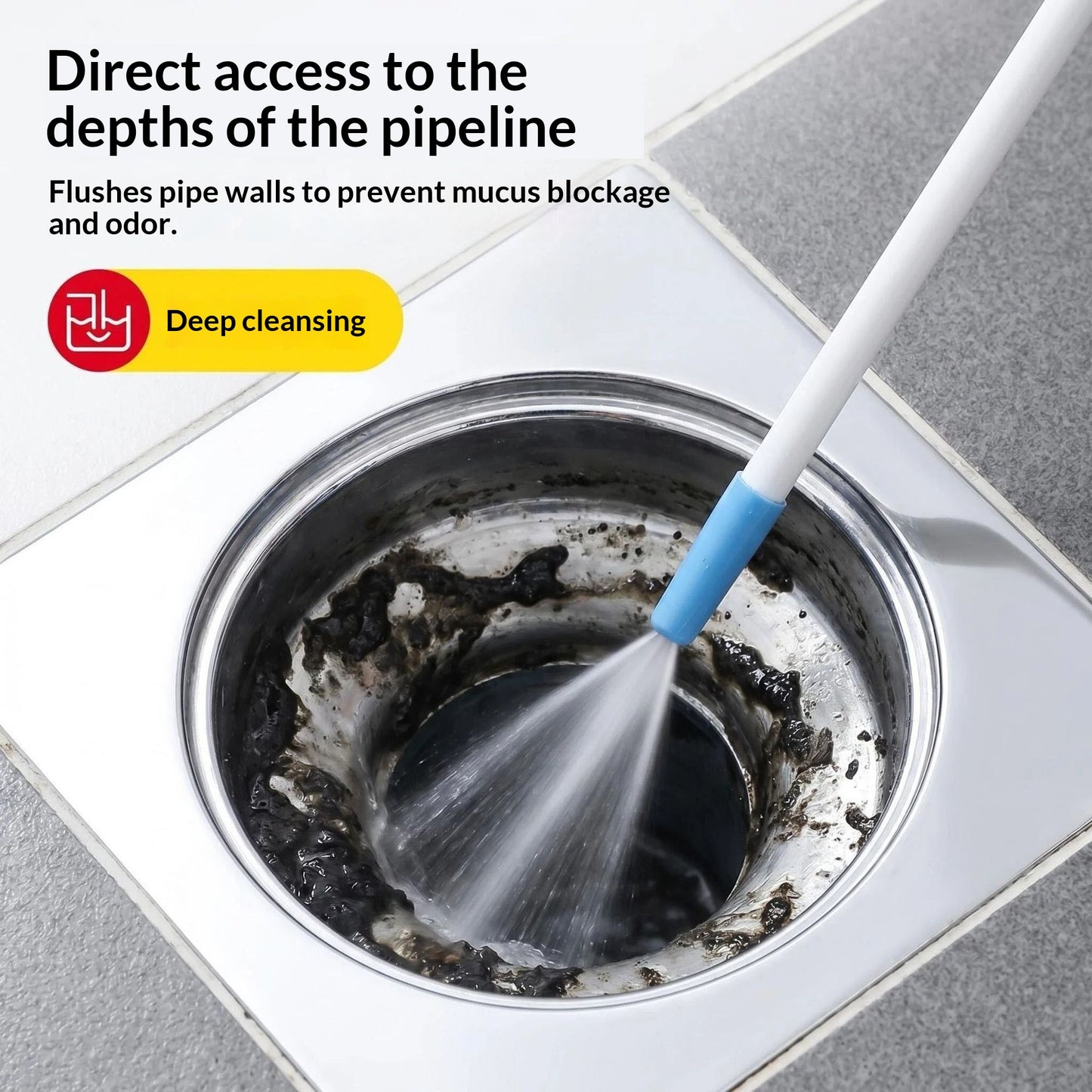 High-Pressure Toilet Cleaning Nozzle for Hard-to-Reach Areas
