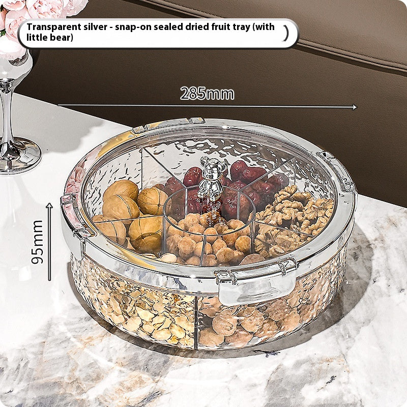 Sealed Dried Fruit Storage Tray Candy Box Cover - Multiple Colors