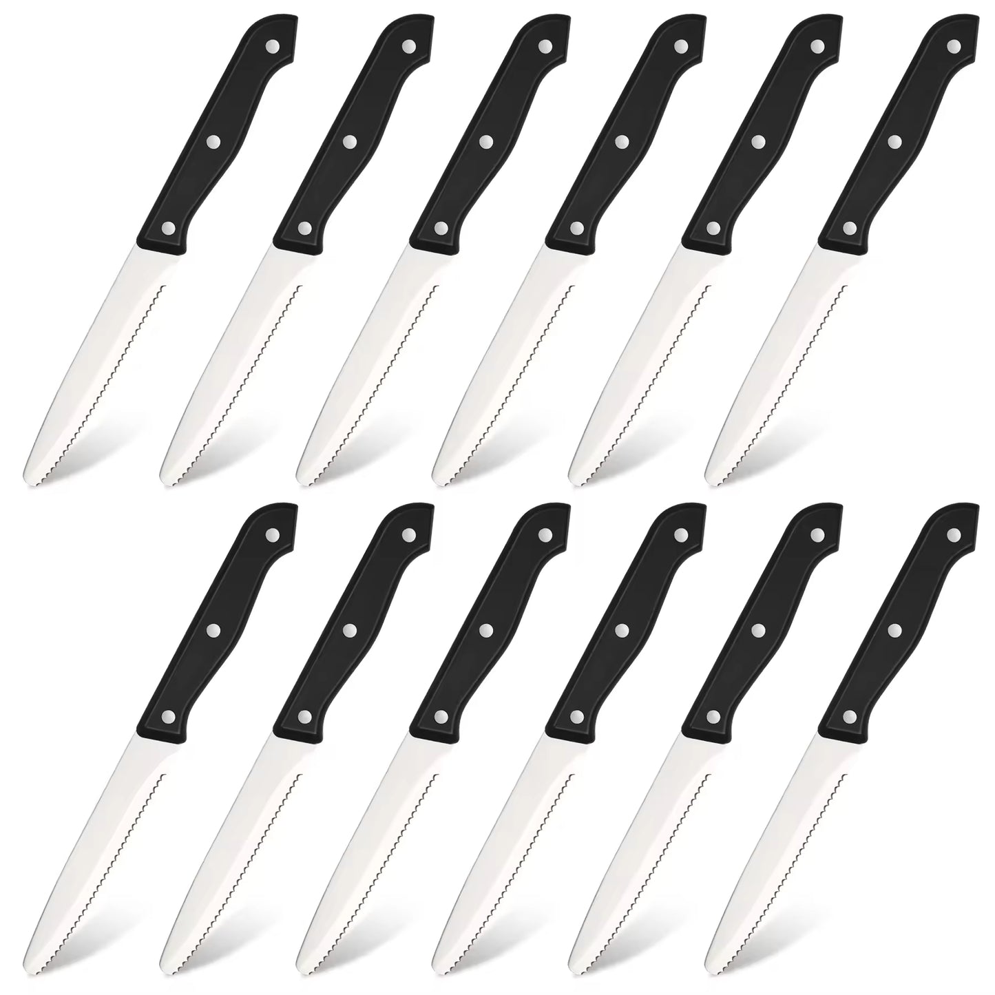 12-Piece Kitchen Knife Set with High-Carbon Steel Blades
