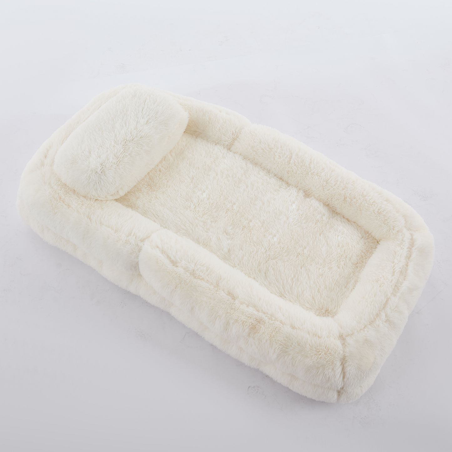 5-Position Adjustable Human Dog Bed & Lazy Sofa - Beige