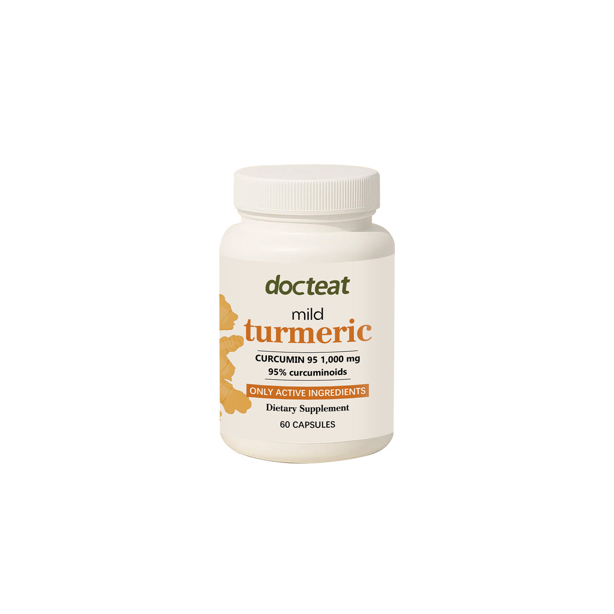 Turmeric & Vitamin C Supplement Capsules - 60 Count for Immune & Skin Support